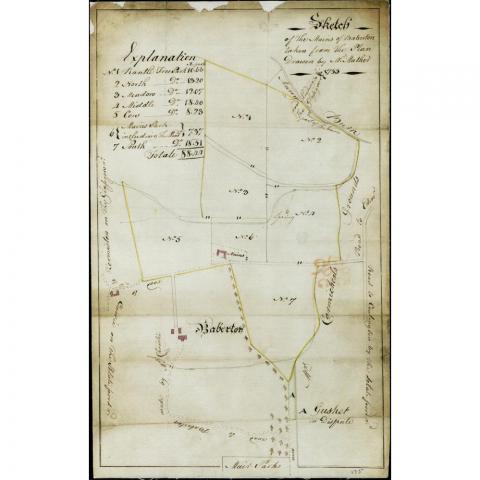 Plan of Baberton Mains 1756