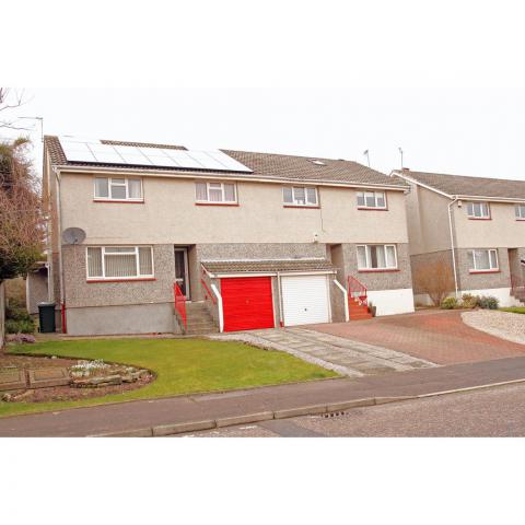 Large semi with integrated garage