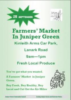 Flyer for first farmers' market