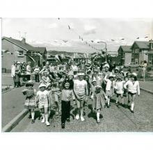 Children at a street party for the Queen's Jubilee Children at a street party for the Queen's Jubilee in Baberton Mains Terrace 1977