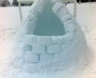 Winter 2010 image of Igloo in Bloomiehall